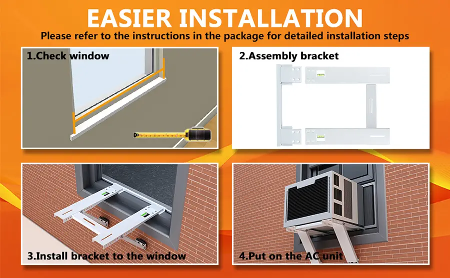 Universal Wall Mounted Ac Bracket Outdoor Support Air Conditioner Parts (5)
